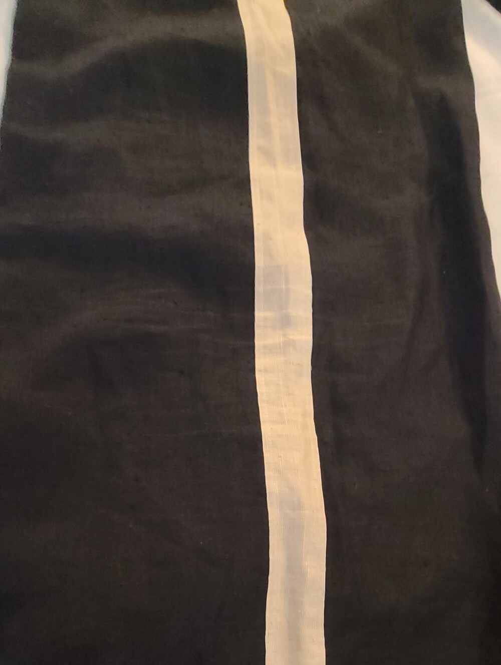 Valentino Miss Vintage Midi Shirt Dress Black with Cream Trim Gold Buttons, M - Picture 11 of 12